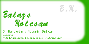 balazs molcsan business card
